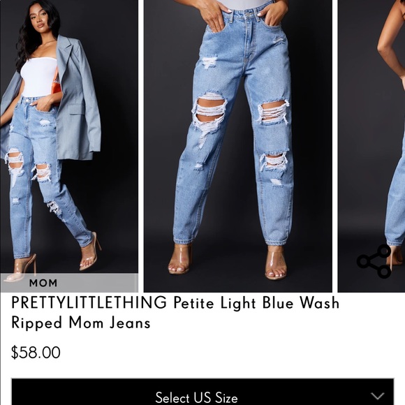 PrettyLittle Thing Mom Jeans - Picture 1 of 4